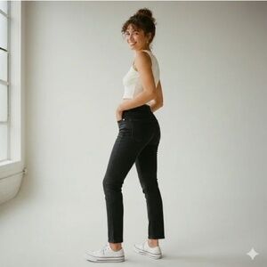 DEAR JOHN Black Jeans Size 27 Blaire Straight High Rise Cotton Blend